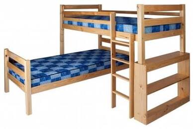 Active Beds Milano Single 3'0 Ft Pine Bunk Bed Chand mattress 